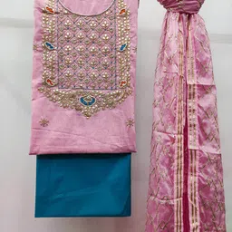 Maroosh Embellished Unstitched Dress Material image 4