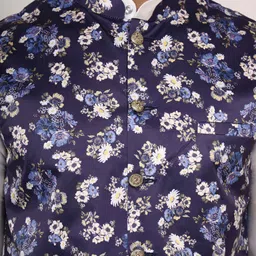 Sadree Mandarin Collar Dupion Silk Straight Kurta with Churidar image 2