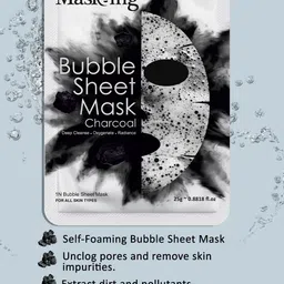 MasKing Pack of 4 Bubble Charcoal Facial Sheet Masks image 3