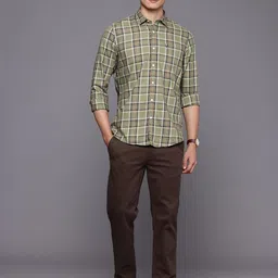 Allen Solly Pure Cotton Custom Fit Checked Casual Shirt image 5