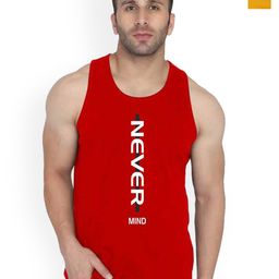 SLOWLORIS Pack Of 2 Printed Round Neck Bio-Wash Cotton Gym Vests-picture-17