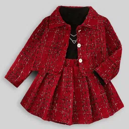 INCLUD Girls T-shirt and Shirt with Skirt image 2