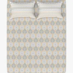 Bichauna Multicoloured Floral 120 TC Queen Bedsheet with 2 Pillow Covers image 3