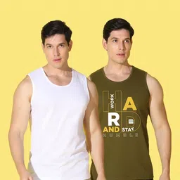 WOOSTRO Men Typography 2 Printed Raw Edge Slim Fit T-shirt image 2