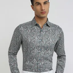 Raymond Printed Semicutaway Formal Shirt-picture-30