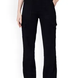 Kraus Jeans Women Relaxed Loose Fit High-Rise Cargos Trousers image 1