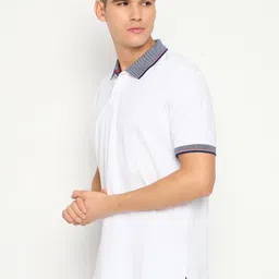Duke Men Solid Polo Collar Cotton Slim Fit T-shirt image 4