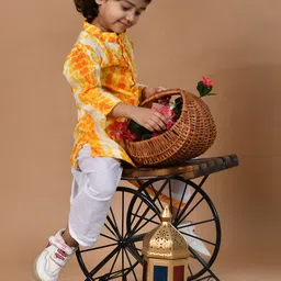 BAESD Boys Ombre Printed Regular Pure Cotton Kurta with Dhoti Pants image 5