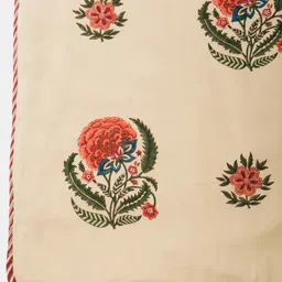 Fabindia Red & Cream-Coloured Floral AC Room Single Bed Dohar image 3