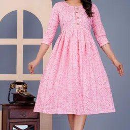 KIAARON Women Bandhani Printed Maternity Kurta-picture-22