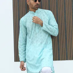 KRAFT INDIA Men Ethnic Motifs Printed Daily Straight Kurta-picture-17