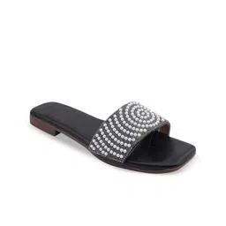 BAESD Women Embellished Party Open Toe Flats image 5