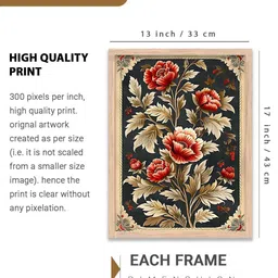 walllane Traditional Wall Art With Frame Home Decor Wall Painting For Living Room Office Bedroom image 5