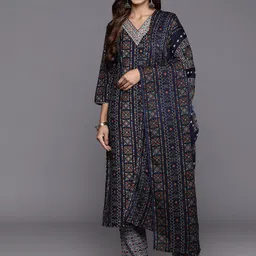 AADVIKA Women Printed Regular Kurta with Trousers & Dupatta-image-58