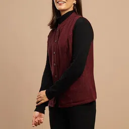 Fabindia Women Woollen Open Front Jacket image 2