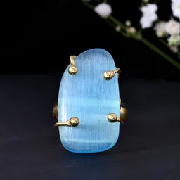 DressBerry Gold-Plated Stone-Studded Finger Ring-picture-27