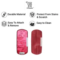 E-Retailer 5Pcs Pink & Black Printed Waterproof 3-Layered Refrigerator Covers image 2