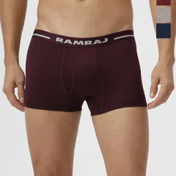 Ramraj Pack Of 4 Cotton Short Trunks VINTRK_GMCYGWBL-4P-image-15