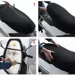pnk NActiva 5G Free Size Bike/Scooty Seat Cover Very Soft Net Mesh Fabric and Smooth Single Bike Seat Cover For Honda Activa 4G image 4