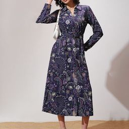 ESPYR By Tokyo Talkies Floral Print Shirt Midi Dress-picture-33