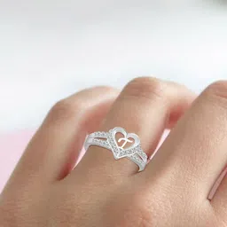 Lila Silver-Plated Stones-Studded Finger Ring image 3
