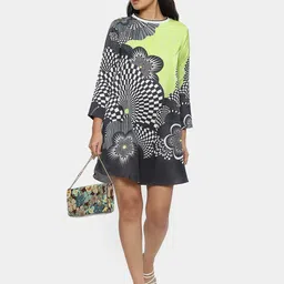 Satya Paul Women Printed Satin Dress-picture-17