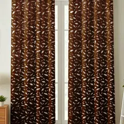 RIDHAAN Unisex Brown Curtains and Sheers-picture-32