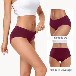 Diving Deep Women Pack of 3 Cotton Assorted Hipster Briefs image 2