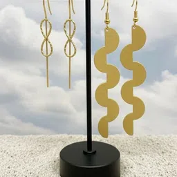 TAG 7 Set Of 2 Brass-Plated Infinity Shaped Ear Cuff-image-48