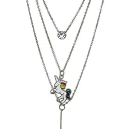 FEMMIBELLA Silver-Plated Handcrafted Necklace image 2