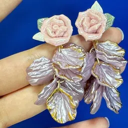 StyleCast x Revolte Floral Drop Earrings image 5