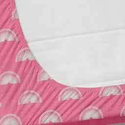 YaAkholic Purple & Off White 210 TC Queen Bedsheet with 2 Pillow Covers image 3