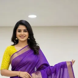 Anouk Woven Design Silk Blend Banarasi Saree image 4