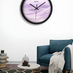 OLIVE TREE Black & Violet Printed Contemporary Wall Clock-image-46