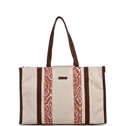 ENSAC Women Ethnic Motifs Printed Structured Tote Bag-picture-29