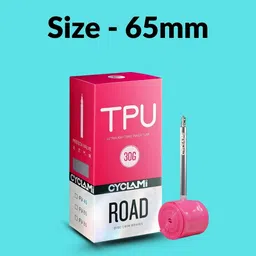 fcc racing Cyclami 30g TPU Bicycle Tube Ultra-Light Inner Tube with 65mm Valve (Pink Color) Lightweight Inner Tube For Bicycle image 2