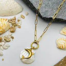 ANJNI CREATION Gold-Plated Stainless Steel Tarnish-Free Waterproof Clover Chain image 3