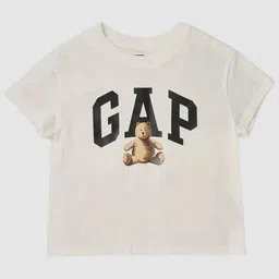 GAP Girls Graphic Logo Printed Pure Cotton T-shirt-image-93