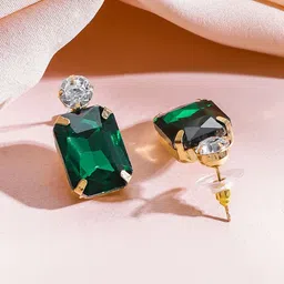 Rubans 18K Gold-Plated Crystals & American Diamond Studded Jewellery Set image 5