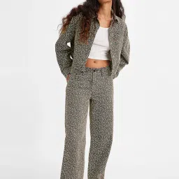 levi's Women's Mid Rise Grey Straight Trousers-picture-20