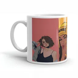 Mr UVD White & Pink Printed Ceramic Glossy Mug- 350 ml-picture-37