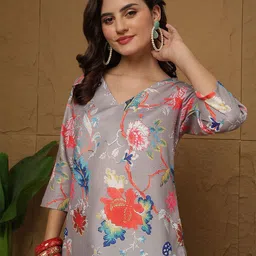 Anouk Rustic Women Floral Printed Kurti image 2