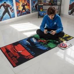 Athom Living Cartoon Characters Anti-Skid Nylon Carpet image 3