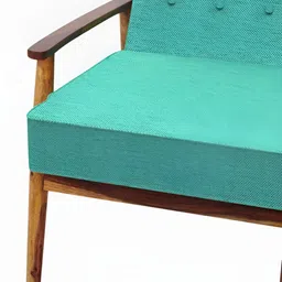 Chumbak Maldivian Teal & Brown Memsaab Arm Chair image 3