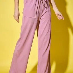 DIMPY GARMENTS Women Relaxed High-Rise Cargos Trousers image 2