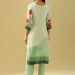 Meena Bazaar Women Floral Printed Regular Kurta with Trousers & Dupatta Kurta Sets image 3