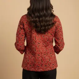 Indyvarna Printed Cotton Front Open Overcoat image 2