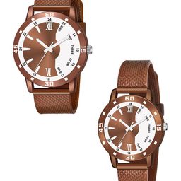 CSAMON Unisex Dial & Straps Analogue Watch C_1002 BRO D Aeviyo Couple S_F-picture-7