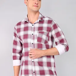 HKV FASHION Men Comfort Tartan Checks Opaque Checked Casual Shirt-picture-25