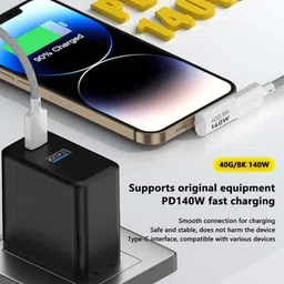 Tobo White 140W USB C Adapter 40Gbps USB Type C 4.0 Male to Female Data Connector TD-1328CC Phone Converter image 4